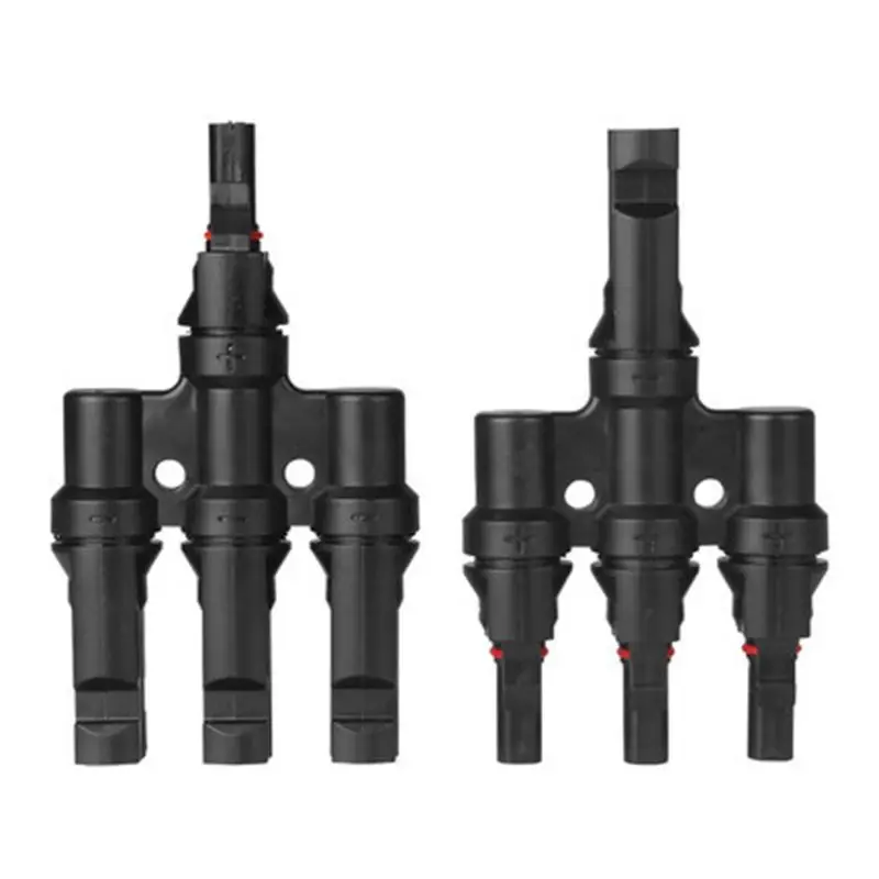 

MC4-3T Solar Panel Branch Cable Connectors 1 Female To 3 Male(F/MMM) And 1 Male To 3 Female (M/FFF)