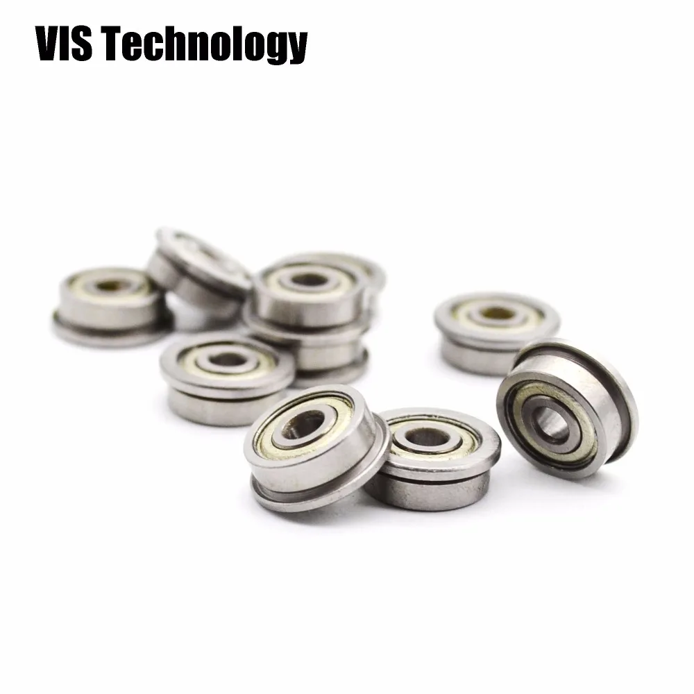 100pcs/lot F623ZZ F623 3X10X4 Miniature Flange Deep Groove Ball Radial Bearings for RepRap 3D printer | Компьютеры и офис