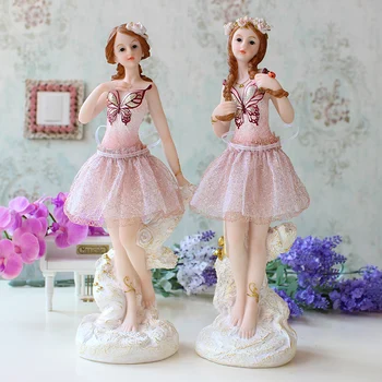 

Creative ballerina european-style home lounge wine cabinet bedroom room girls doll statues sculpture Home wedding