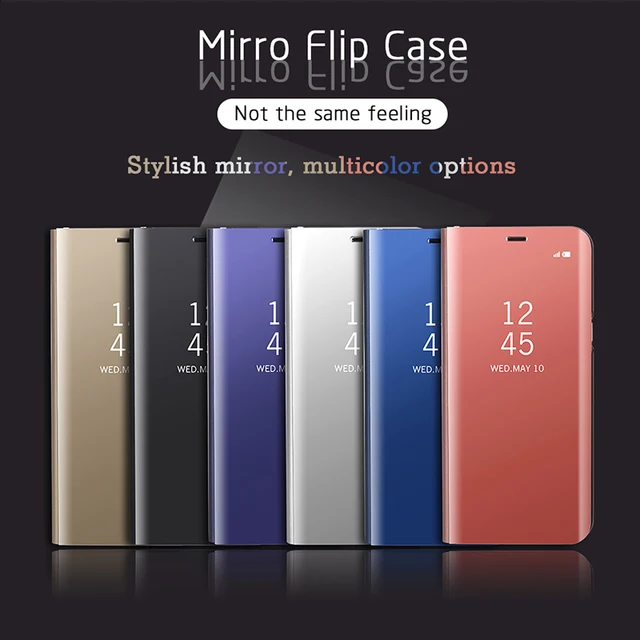 Mirror Flip Phone Case For Huawei Mate 9 10 20 Pro Lite Smart Clear View Cover For Huawei P8 P9 P10 P20 Plus Pro Lite P Smart