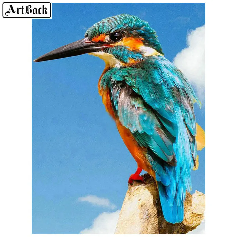 ArtBack full square 5d diy diamond cross stitch one bird painting 3d round drill mosaic art sticker | Дом и сад