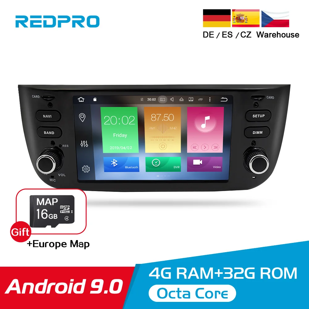 

Octa Core Android 9.0 Car Stereo Player for Fiat Grande Punto Linea 2012-2017 Multimedia Auto Radio Audio GPS Navigation+ 4G RAM