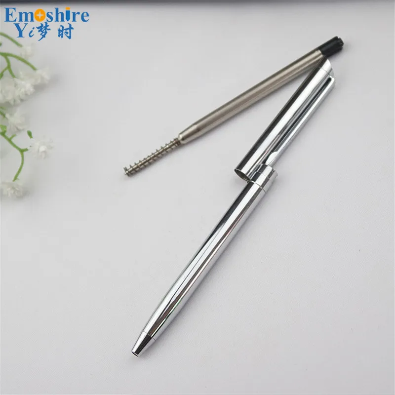 Emoshire Slim business metal signature pen custom hotel advertising chrome metal ballpoint pen copper rod metal pen (3)