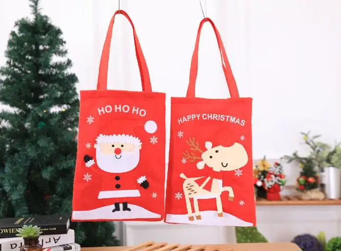 Freeshipping 2018 Christmas New Santa Claus Gift Bags Merry Candy 10pcs |
