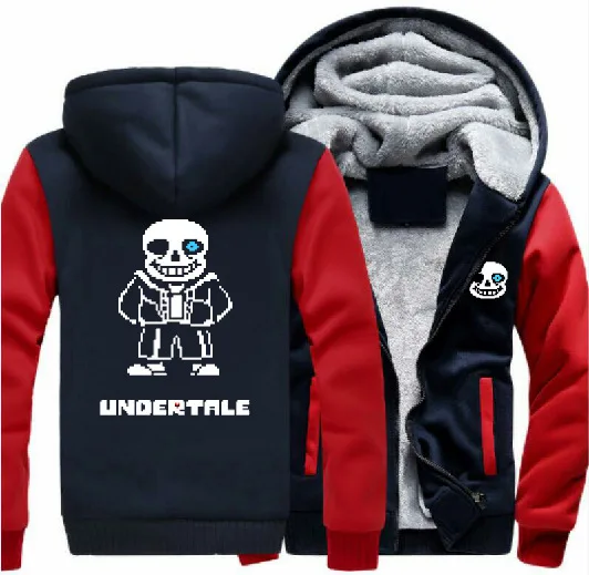 Новое поступление толстовки мужские для Undertale Sans пальто на молнии Зимние флисовые унисекс утепленная куртка одежда Повседневная - Цвет: 7