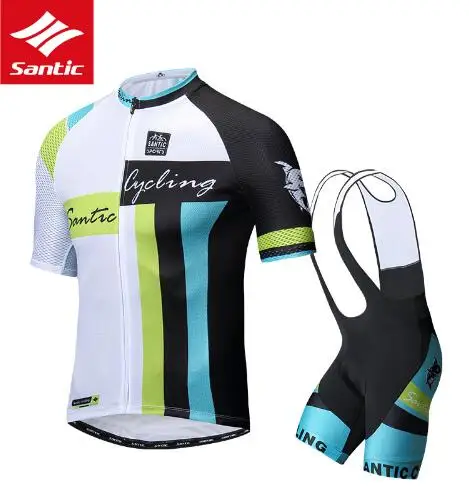 

Santic 2019 Cycling Clothing Men Set Bike Clothing Breathable Anti-UV Bicycle Wear/Short Sleeve Cycling Jersey Sets WM8CT070