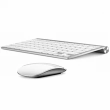 Ultradünne 2,4G Multimedia Stumm Schokolade Schlüssel Drahtlose Tastatur und Maus Combo Maus Wireless für Mac Windows/7/8/10 Tv Box