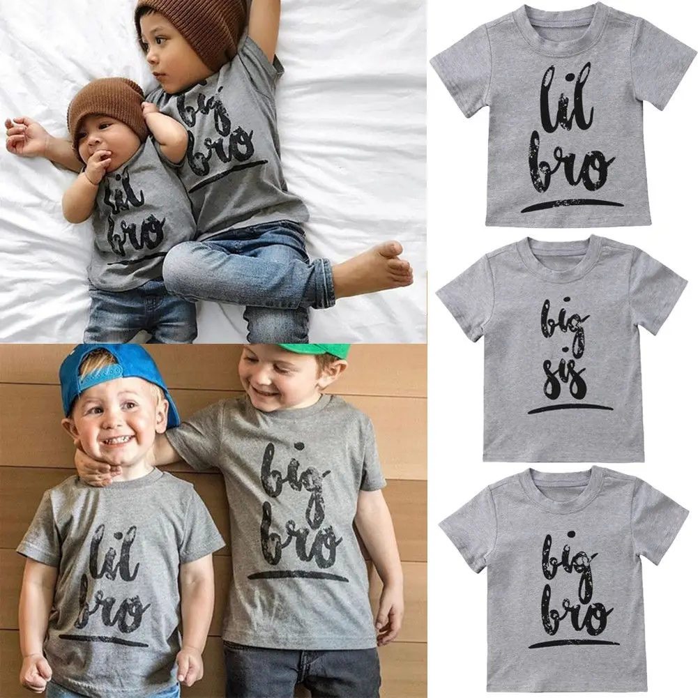 Promoted to big sister Children Kids Girls Short Sleeve Tee Girls T-shirt Tops