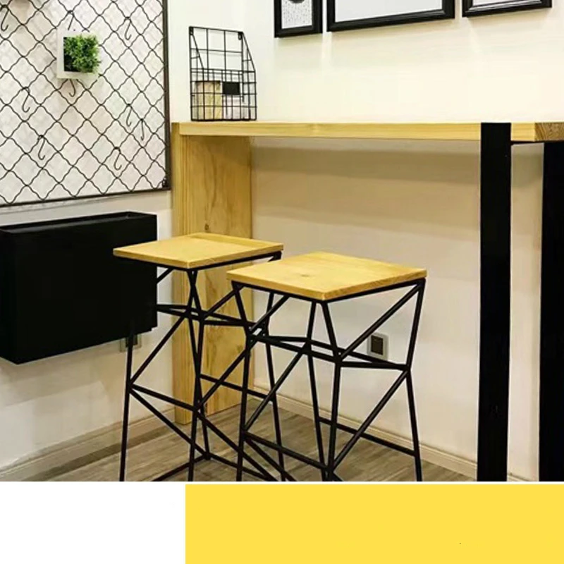 Simple Modern Solid Wood High Chair 38X33X75CM Bar Stool Backrest Fashion Bar Chair Simple Modern Solid Wood High Chair 38X33X75CM Bar Stool Backrest Fashion Bar Chair