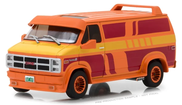 GreenLight 1:43 1983 GMC Vandura на заказ в оранжевом бутиковом автомобиле из сплава игрушки
