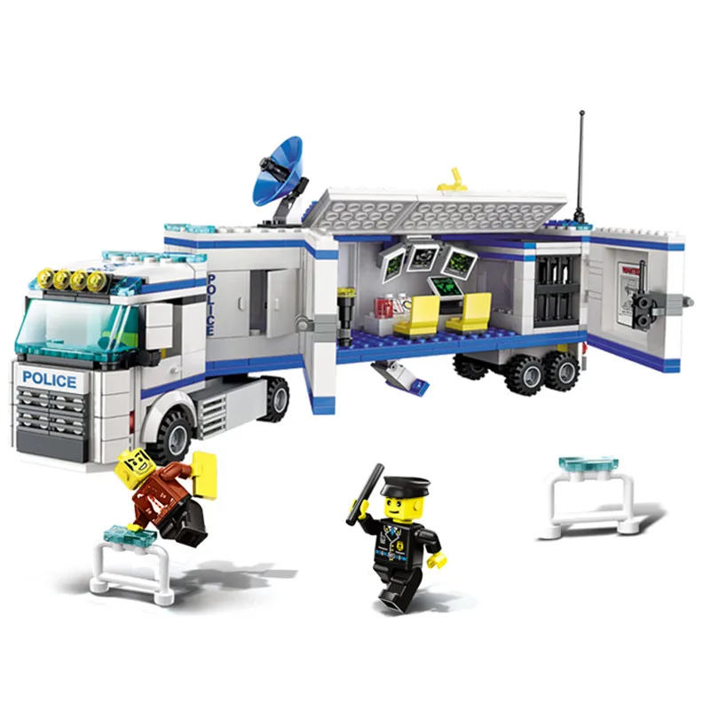 

395pcs City Super Police Mobile Emergency Command Center Truck Vehicle Building Block Brick Toy 52013
