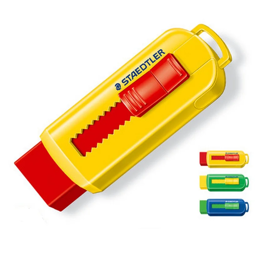 

3pcs/lot premium eco-friendly eraser with protector multicolor retractable eraser good gift to student STAEDTLER 525