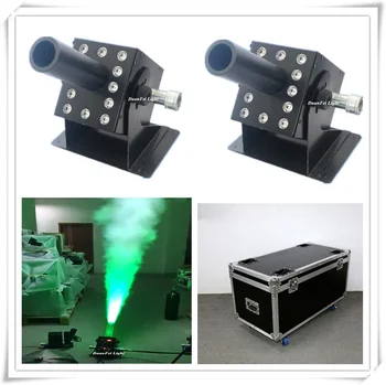 

8pcs with 2 case 12x3w led CO2 Cannon Column led co2 jet machine club stage effects co2 Jet dmx Fog Machine
