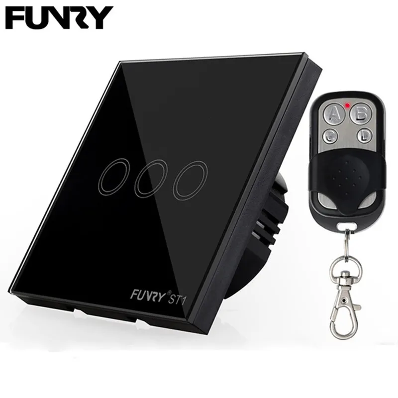 Funry Eu Uk Standard 3 Gang 1 Way Light Switch Remote
