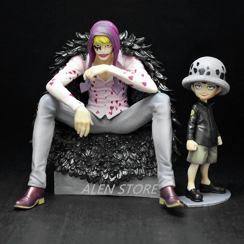 

2pcs/set Action Anime One Piece Trafalgar Law Heart Corazon 12-16cm Figure PVC Collection Hobby Model Doll Best Gift Cosplay Toy
