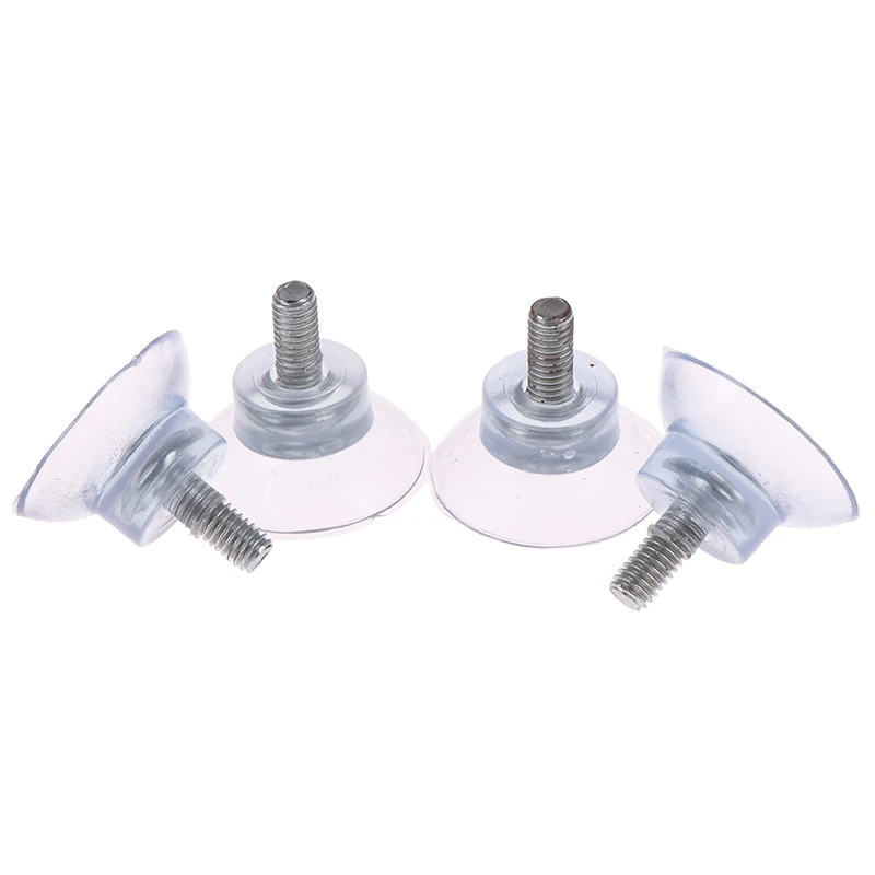 

4Pcs Rubber Strong Suction Cup Replacements Glass Transparent Sucker Plastic Hooks For Glass Table Tops W/M6 Screw Storage Tool