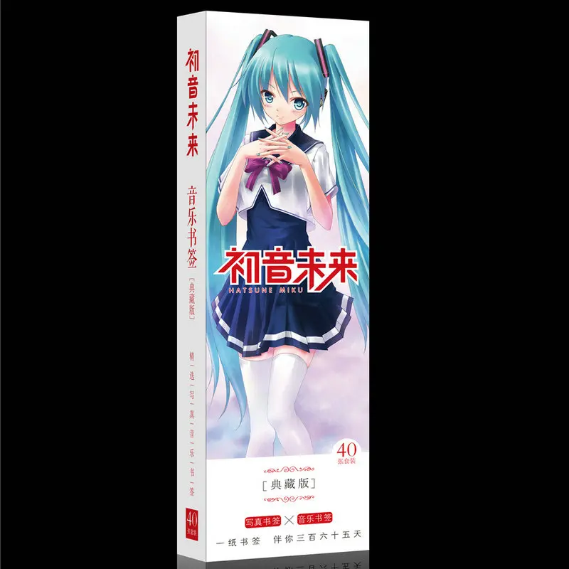 

36 Pcs/Set Anime Hatsune Miku Paper Bookmark Stationery Bookmarks Book Holder Message Card Gift Stationery