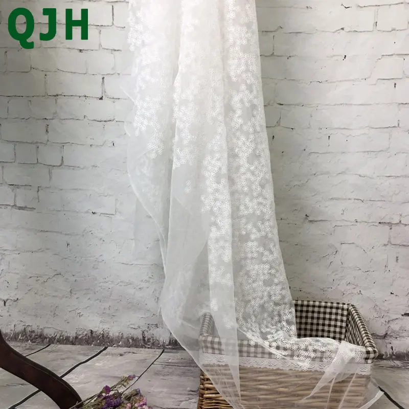 Изысканная невероятно белая кружевная ткань в стиле ретро QJH роскошная модная