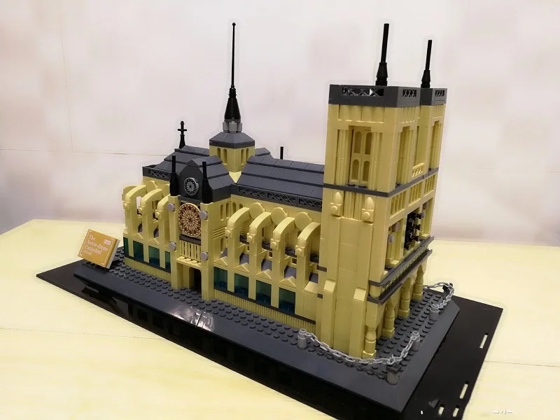 1380 шт. Нотр Дам собор де Пари ABS пластик building block кирпич DIY Модель Wange архитектурные игрушки для детей Подарки