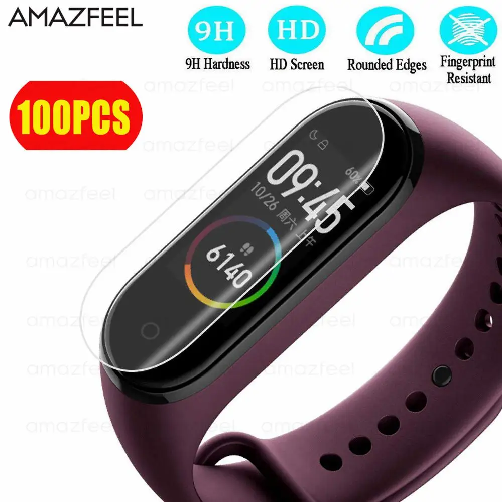 

100Pcs/Pack For Mi Band 4 Screen Protector Film Miband 4 Bracelet Ultra Thin Anti-scratch Soft film Not Tempered Glass