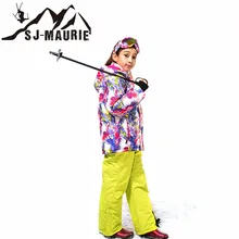 Куртки для сноубординга, детский лыжный костюм, зимняя водонепроницаемая детская Лыжная куртка+ штаны, уличная теплая сноуборд-спорт, костюмы для девочек