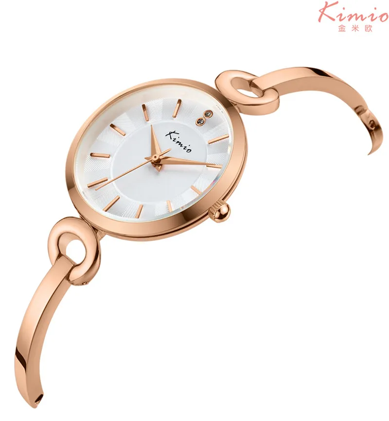 

Kimio Brand Luxury Stainless Steel Rose Gold Watch Women Quartz Bracelet Watch Relojes Mujer Hour K6103S