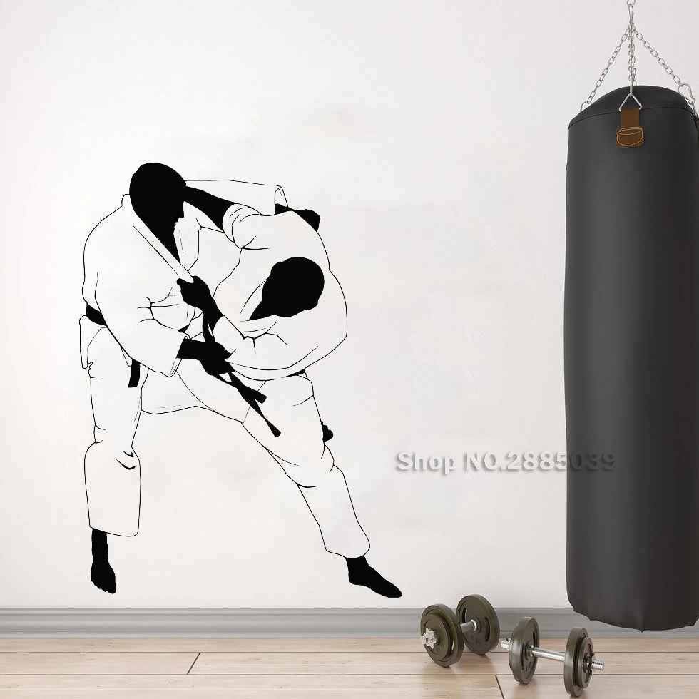 芸術柔術ウォールステッカー 格闘技用ビニールステッカー スポーツルームmma 取り外し可能な壁紙 Lc601 ウォール ステッカー Aliexpress