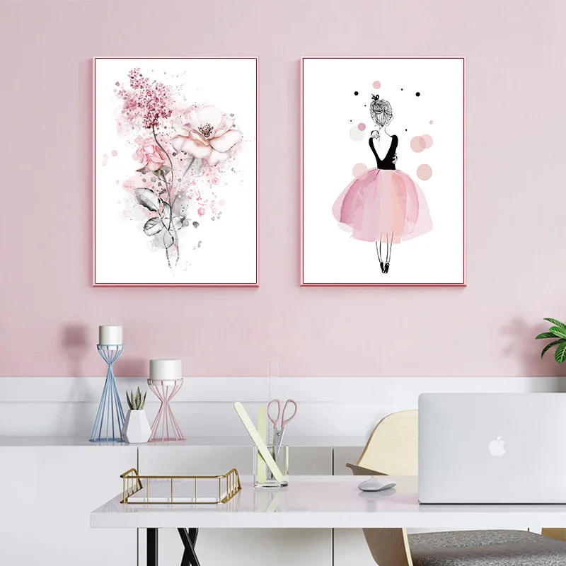 Painting Abstract Pink Seashell Original Painting Princess 5x7 Art ...