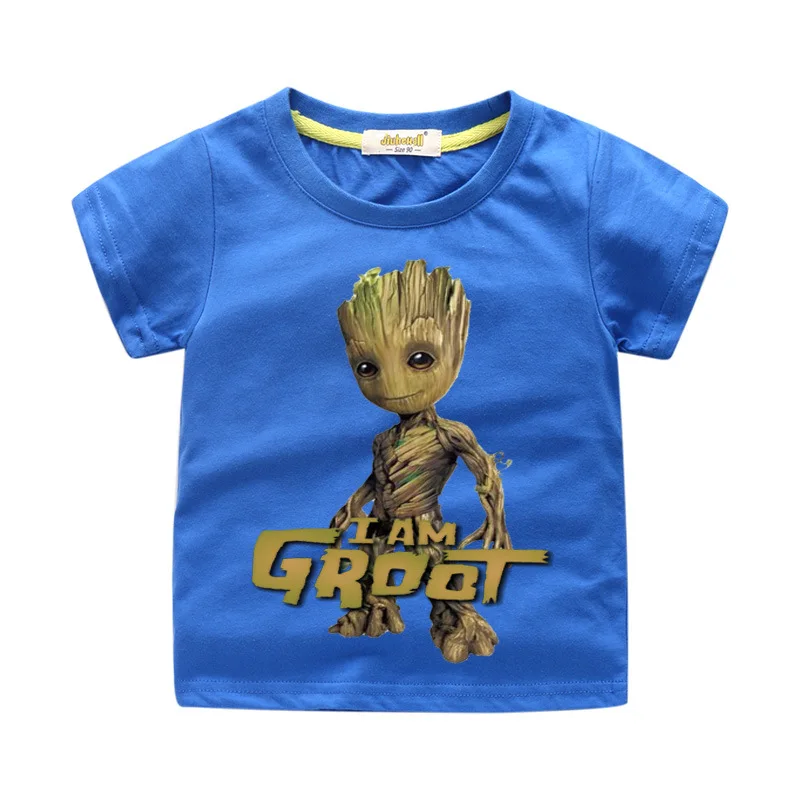 

Groot T-shirt for Kids New Short Sleeve Boys Girls Guardians of the Galaxy Funny T Shirt Children's Casual Clothing 9 Colors