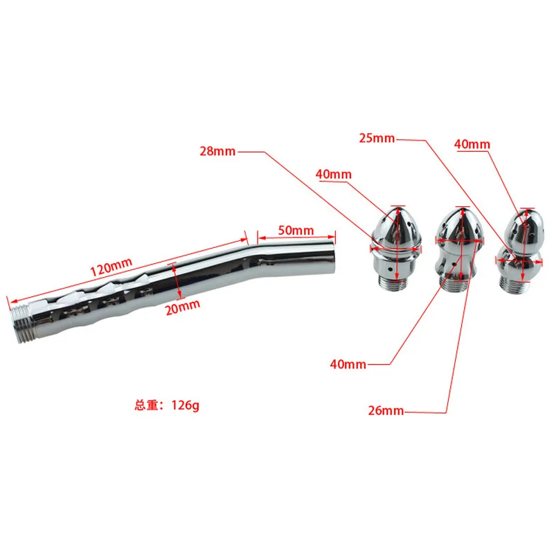 Тип изгиба Смесители для биде бросился Анальный Душ Чистка с 3 вида стилей насадкой клизмы металла анальный очиститель клапаны