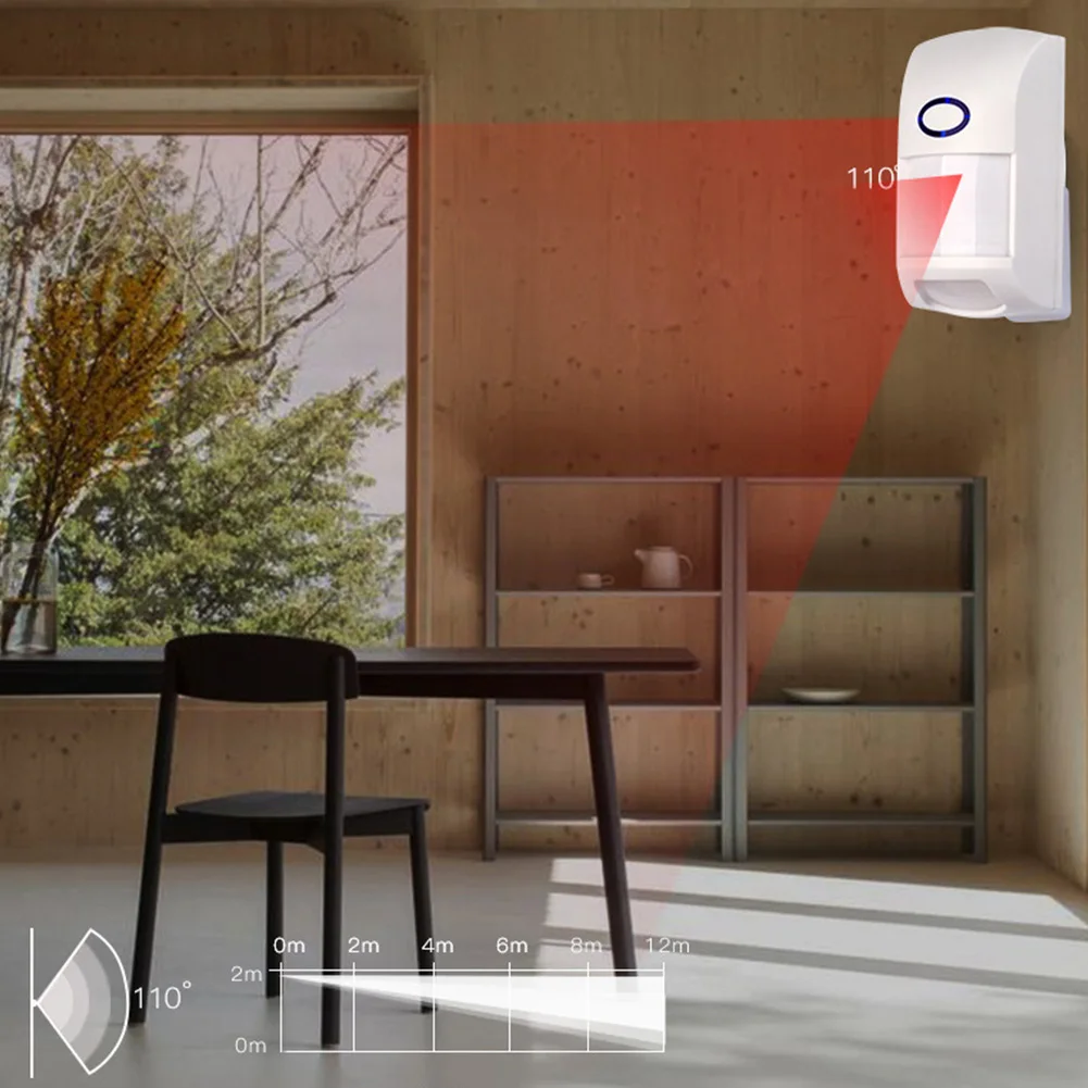 

433MHZ Alarm Infrared Remote Control Outdoor Home Security Long Distance Anti Pet Intelligent System Wireless Detector PIR