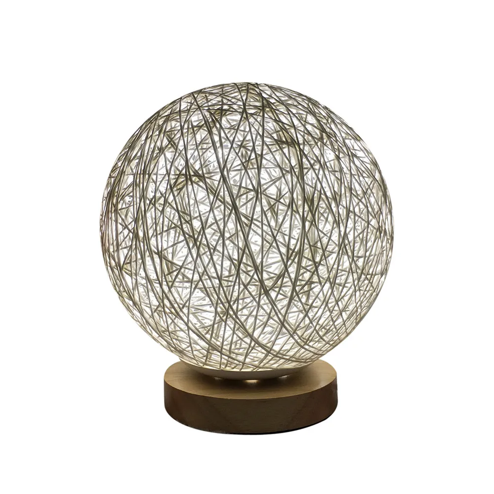 

3D USB Charging LED Rattan Moon Night Light Moonlight Table Desk Moon Lamp Party Decoration Dropshipping Apr25
