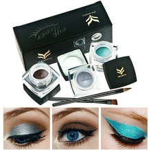 10 комплектов многоцелевой крем для подводки глаз тени для бровей и 2 шт подводка для глаз кисти для макияжа искусство