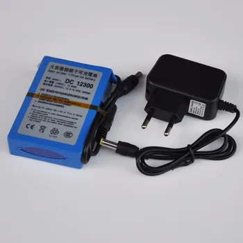 

UNITEK 12V rechargeable lithium ion battery Pack 3000mah polymer lithium cell + charger for CCTV camera system UPS Backup power