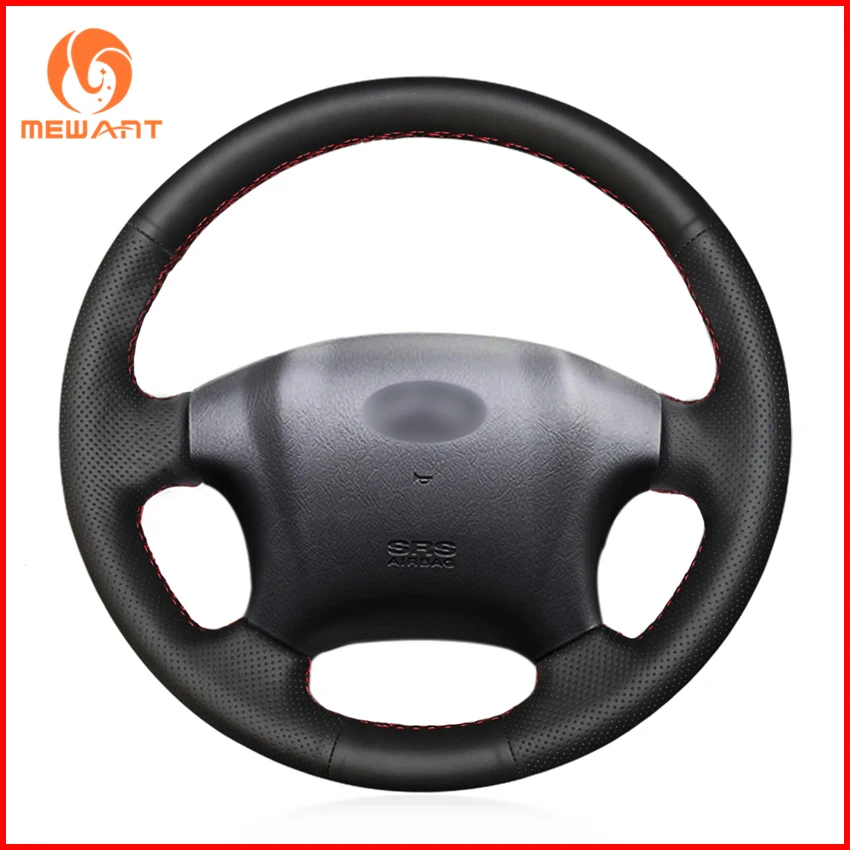 

MEWANT Black Artificial Leather Car Steering Wheel Cover for Hyundai Tucson 2006 2007 2008 2009 2010 2011 2012 2013 2014 Parts