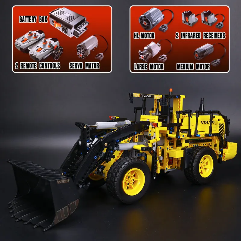 

LEPIN 20006 Technic Series L350F Wheel Loader Model Building Blocks Bricks Toy Compatible with Lego 42030 1676 Pieces