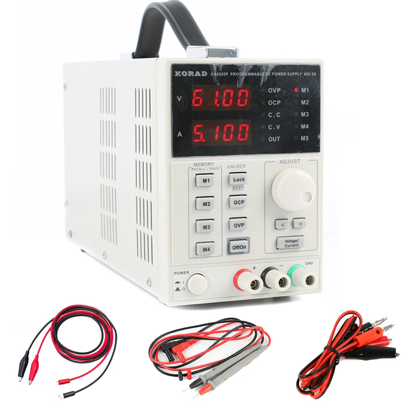 KA6005P Precision Adjustable Programmable DC Power Supply 60V 5A 0.01V 0.001A Digital Low Noise USB RS232 Interface KA6005P Precision Adjustable Programmable DC Power Supply 60V 5A 0.01V 0.001A Digital Low Noise USB RS232 Interface