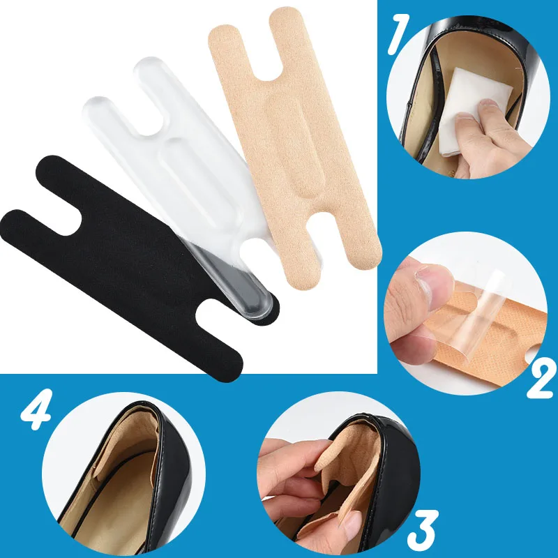 3 Pairs Silikon Ferse Schuh Pads Einsätze Einlegesohlen Liner 1 Satz