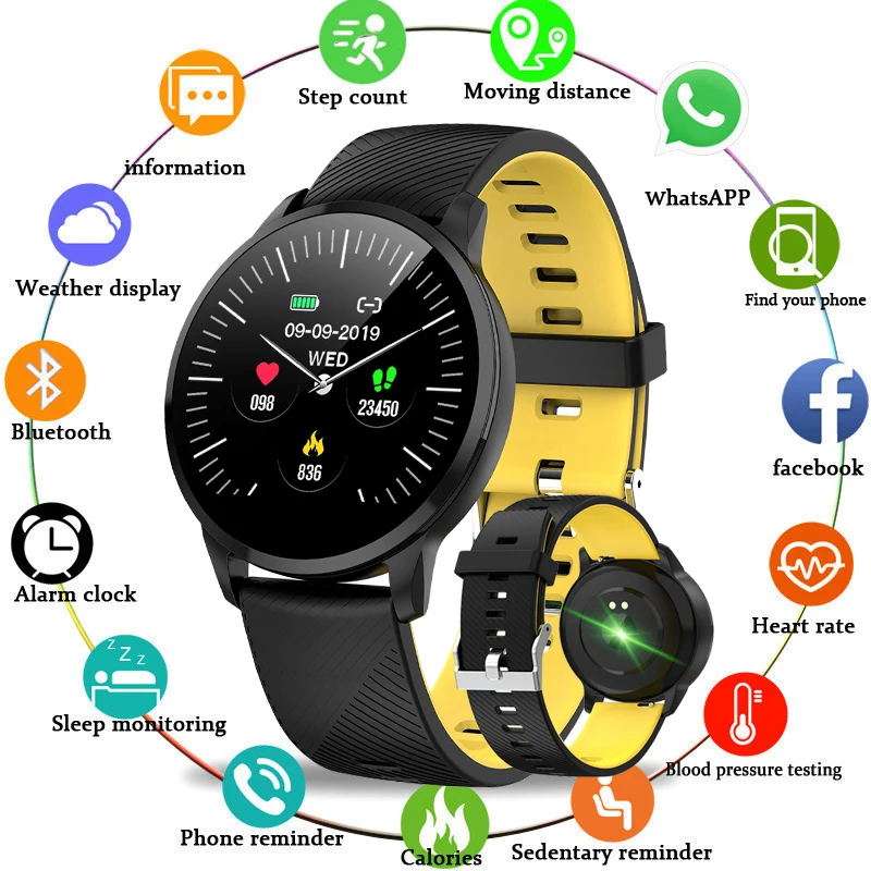 

LIGE Smart Wristband Men Women activity Sleep monitor call reminder sports modes smart watch fitness Tracker Smart bracelet