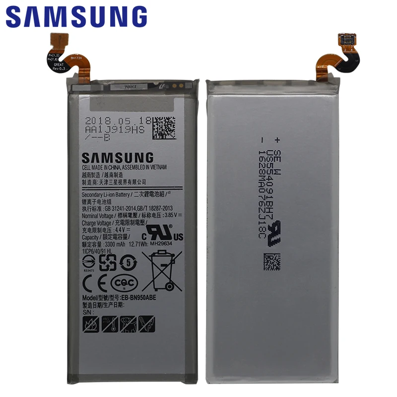 Оригинальная запасная батарея Samsung для телефона 3300 мАч фотосессия GALAXY Note 8 N950 N950F