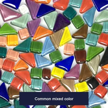 

500pcs/set New 2018 Mixed Color Square Glass Mosaic Tiles Pieces For Mosaic Making DIY Craft Art