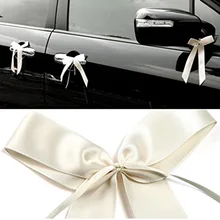 

50 Pcs /pack 2 Colors Delicate Wedding Pew End decoration Bow knots Ribbon Bows Party Cars Chairs Decoration Bowknots Hot Sale