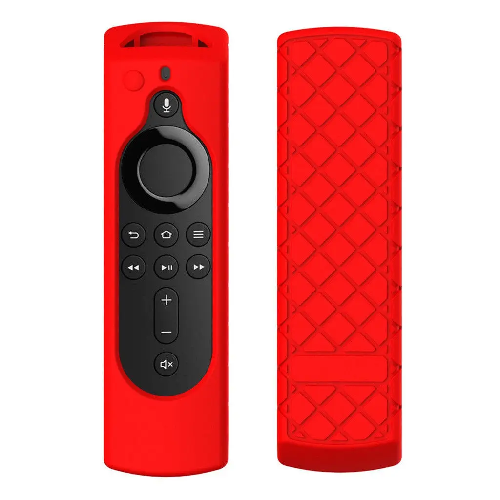 Для Amazon Fire tv Stick 4 K tv Stick дистанционный силиконовый чехол Защитная крышка пульт дистанционного управления покрытие для телевизора - Цвет: Красный