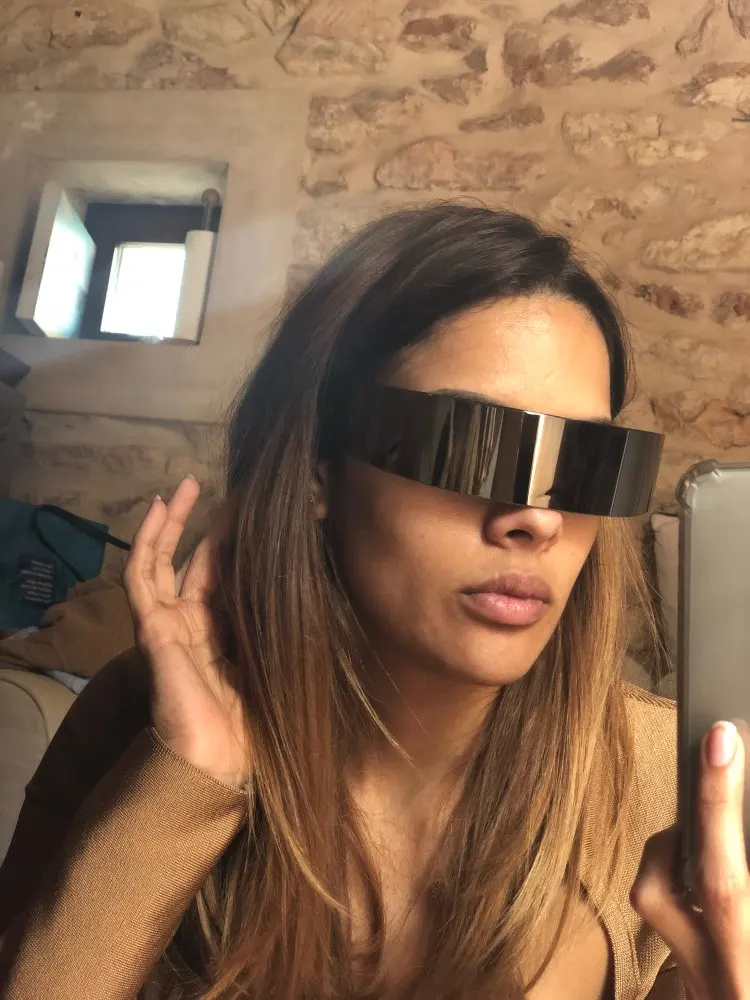 

Trendy Hip Hop Oval Sunglasses Men Women Small Frame Brand Glasses Designer Fashion Male Female Shades NX