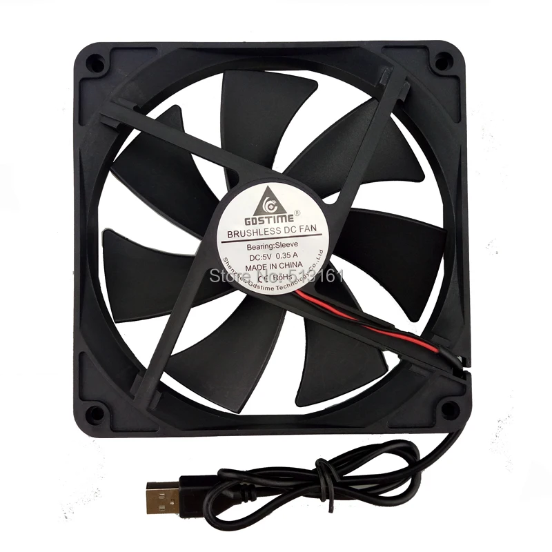 Gdstime 140 мм DC 5V USB разъем 14 см 140x140x25 чехол для компьютера ПК вентиляторы