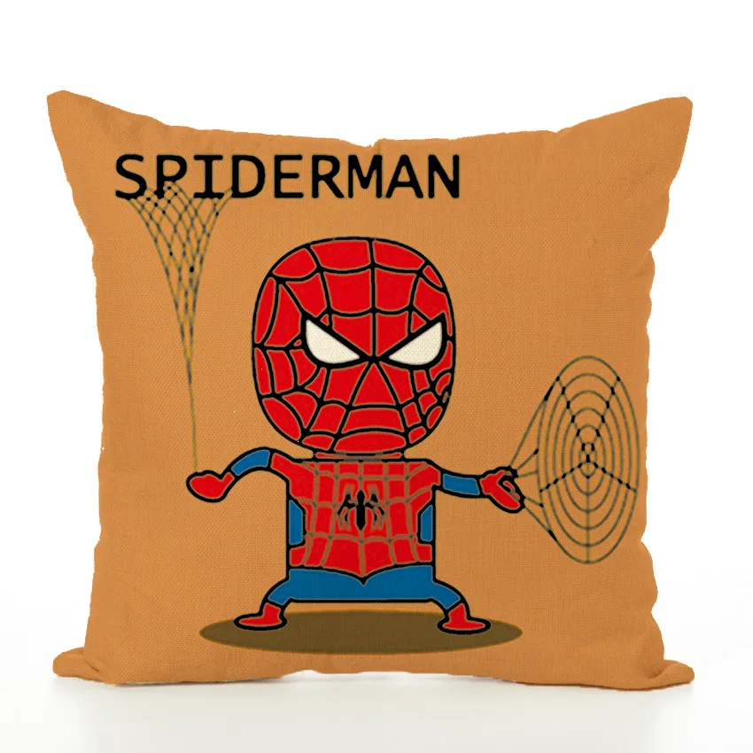 

45x45cm Cartoon Spider-man Pillowcase Cushion Case Waist Throw Couch Home Chair Covers Children no filling