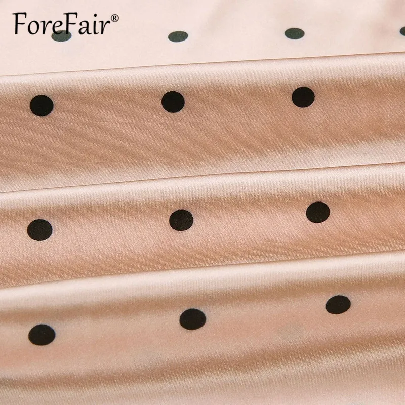 Женское платье с леопардовым принтом Forefair элегантное атласное в горошек без