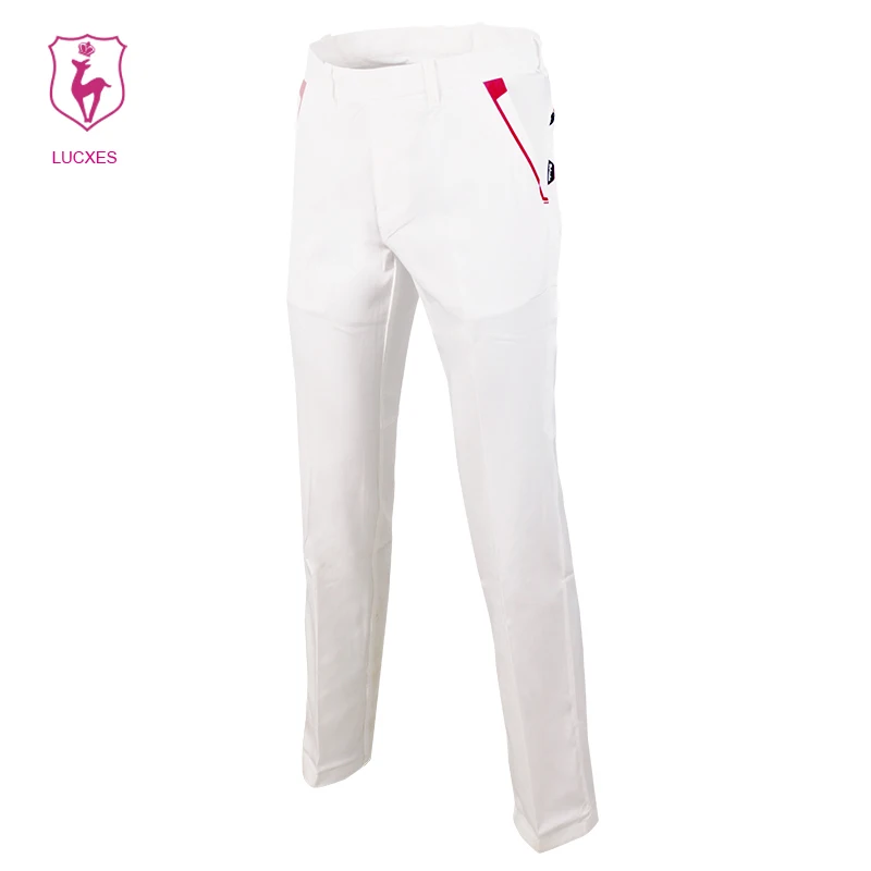 LUCXES new golf pants men clothing straight Elastic