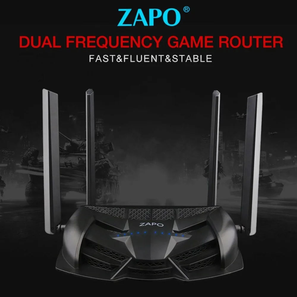 ZAPO 1200M Dual Bands Wireless Game Router Wireless Wifi Repeater Wireless AC Roteador Repetidor Rotate Aerial Repeater Dropship