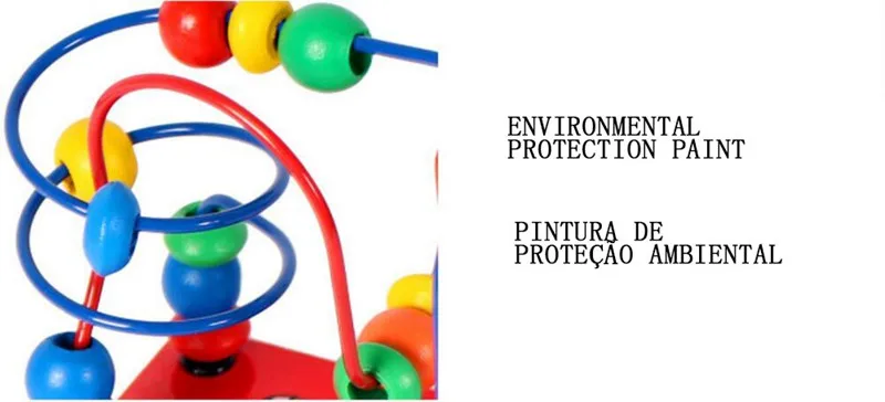 MOTOHOOD  11813.5cm Building Blocks Toys For Kids Animals Elephant Bead Roller Coaster Baby Wooden Toys Christmas Gift (4)